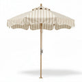 Parasols met streepdesign in naturel en beige van 240 x 240 x 250cm